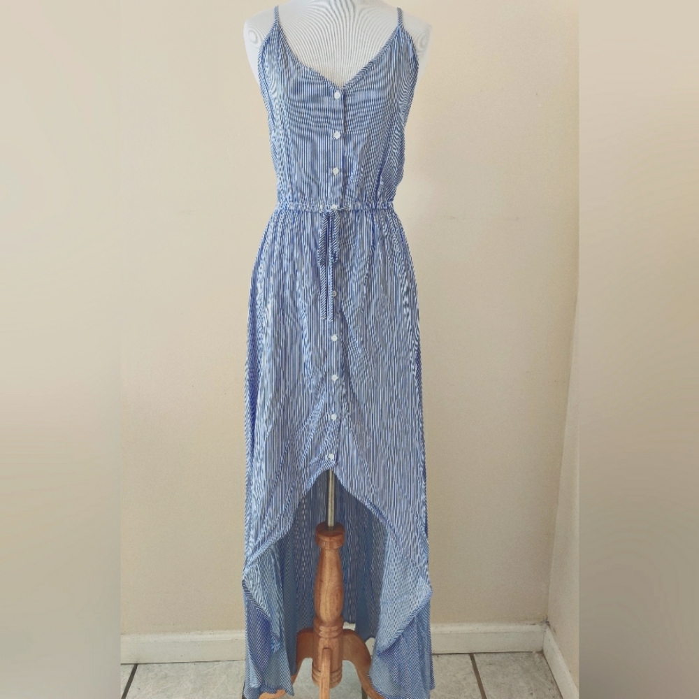 Cotton-On Blue Striped Maxi Dress